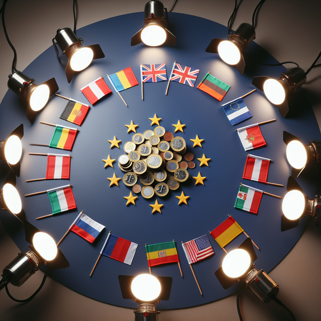 Drapeaux europeens et euros